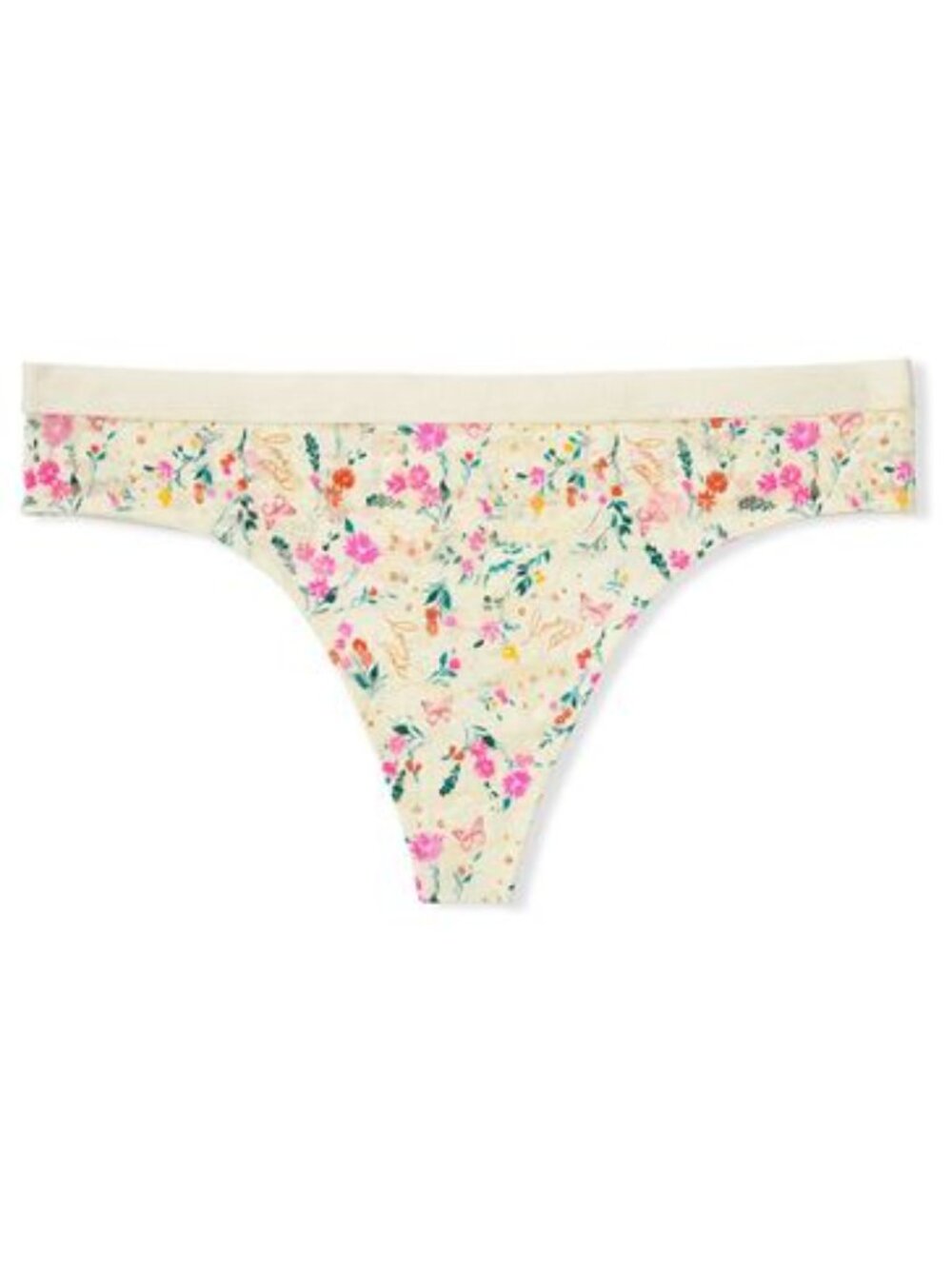 Victoria's Secret Pink All Over Floral Lace Thong Panty Size Medium